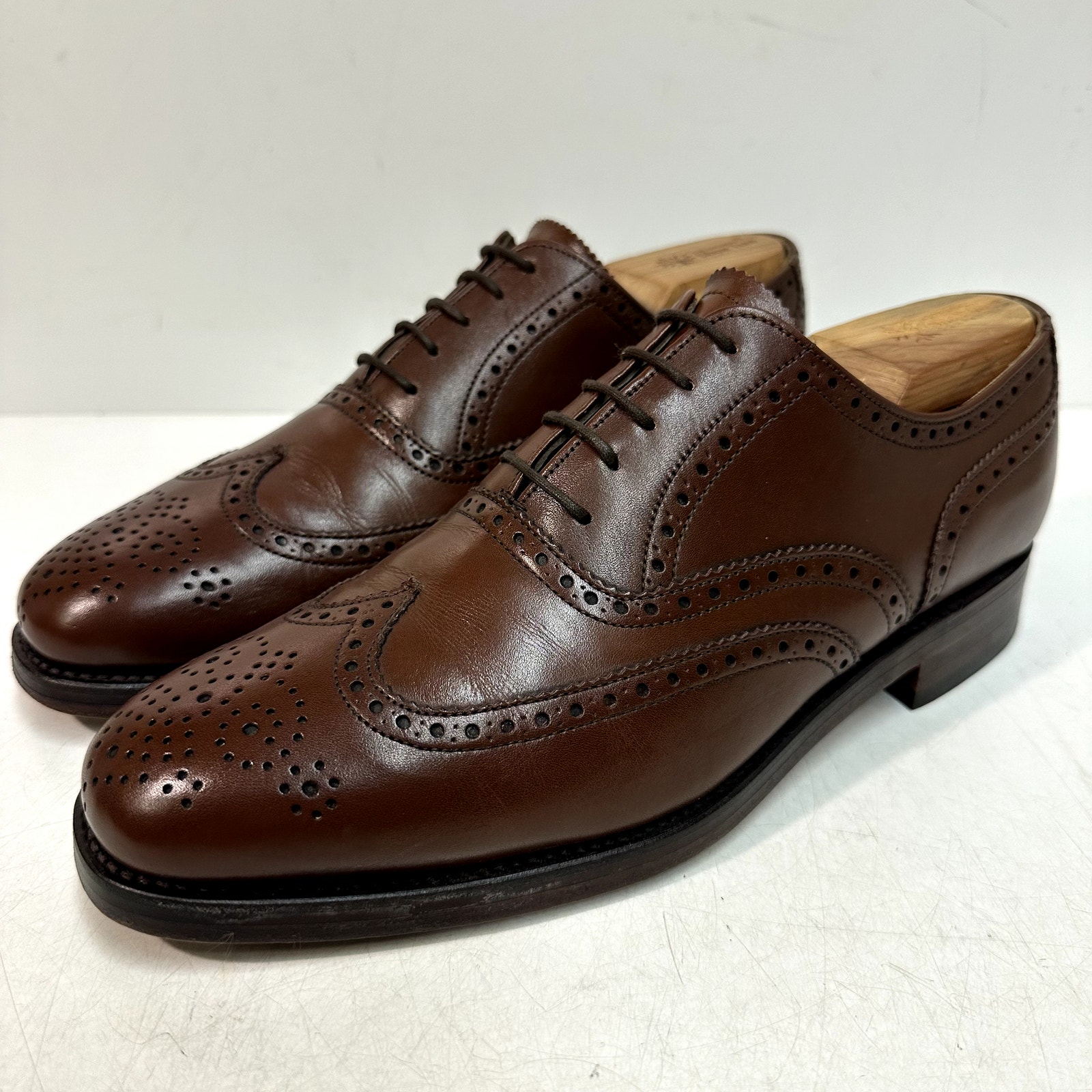 New Heels Crockett & Jones X Polo Ralph Lauren Oxford Bal Wingtip England 8.5